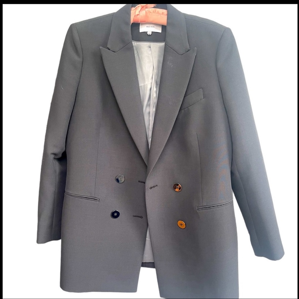Reiss dark grey, 4 button boyfriend blazer